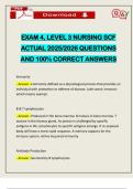 EXAM 4&comma; LEVEL 3 NURSING SCF ACTUAL 2025&sol;2026 QUESTIONS AND 100&percnt; CORRECT ANSWERS