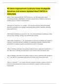 NY Home Improvement Contractor Exam Studyguide Questions and answers Updated New&excl;&excl; RATED A&plus; 2025&sol;2026 