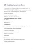 MN Dental Jurisprudence Exam NEWEST 2026&sol;2027 ACTUAL EXAM COMPLETE QUESTIONS AND CORRECT DETAILED ANSWERS &lpar;VERIFIED ANSWERS&rpar; &vert;ALREADY GRADED A&plus;&vert;&vert;BRAND NEW&excl;&excl;