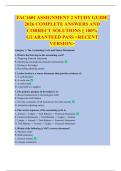 FAC1601 ASSIGNMENT 2 STUDY GUIDE  2026 COMPLETE ANSWERS AND  CORRECT SOLUTIONS &vert;&vert; 100&percnt;  GUARANTEED PASS <RECENT  VERSION> 
