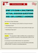 SPMT 270 EXAM 4 &lpar;WALTEMYER&rpar; ACTUAL 2025&sol;2026 QUESTIONS AND 100&percnt; CORRECT ANSWERS