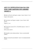 ASCP CG CERTIFICATION EXAM Q&A 2026 STUDY GUIDE QUESTIONS WITH ANSWERS GRADED A&plus;