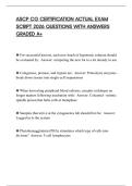 ASCP CG CERTIFICATION ACTUAL EXAM SCRIPT 2026 QUESTIONS WITH ANSWERS GRADED A&plus;