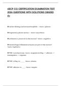 ASCP CG CERTIFICATION EXAMINATION TEST 2026 QUESTIONS WITH SOLUTIONS GRADED A&plus;