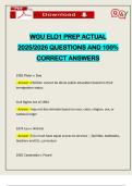 WGU ELO1 PREP ACTUAL 2025&sol;2026 QUESTIONS AND 100&percnt; CORRECT ANSWERS