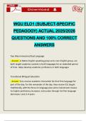 BUNDLED EXAMS&colon;&colon;&colon; WGU ELO1 EXAMS ACTUAL 2025&sol;2026 Q&A 100&percnt; PASS