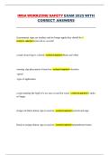 IMSA Work Zone Safety Exam 2025 &ndash; Complete Exam Material with Correct Answers