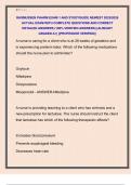 RASMUSSEN PHARM EXAM 1 AND STUDYGUIDE NEWEST 2025&sol;2026  ACTUAL EXAM WITH COMPLETE QUESTIONS AND CORRECT  DETAILED ANSWERS &lpar;100&percnt; VERIFIED ANSWERS&rpar; &vert;ALREADY  GRADED A&plus;&vert; &vert;&vert;PROFESSOR VERIFIED&vert;&vert; 