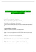 Intermediate Accounting with correct answers 2025>2026