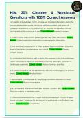 HIM 201&colon; Chapter 4 Workbook  Questions with 100&percnt; Correct Answers