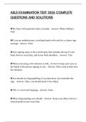 ASLS EXAMINATION TEST 2026 COMPLETE QUESTIONS AND SOLUTIONS