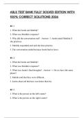 ASLS TEST BANK FULLY SOLVED EDITION WITH 100&percnt; CORRECT SOLUTIONS 2026