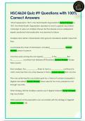 HSC4624 Quiz &num;9 Questions with 100&percnt;  Correct Answers