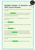 HSC4624 Chapter 10 Questions with  100&percnt; Correct Answers