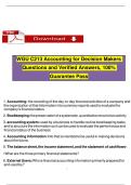 WGU C213 Accounting for Decision Makers Questions and Verified Answers&comma; 100&percnt; Guarantee Pass