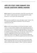 ASPE CPD STUDY GUIDE SUMMARY 2026 SOLVED QUESTIONS VERIFIED ANSWERS