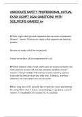 ASSOCIATE SAFETY PROFESSIONAL ACTUAL EXAM SCRIPT 2026 QUESTIONS WITH SOLUTIONS GRADED A&plus;