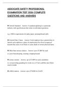 ASSOCIATE SAFETY PROFESSIONAL EXAMINATION TEST 2026 COMPLETE QUESTIONS AND ANSWERS