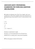 ASSOCIATE SAFETY PROFESSIONAL EXAMINATION TEST PAPER 2026 QUESTIONS AND SOLUTIONS