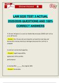LAW 3220 TEST 3 ACTUAL 2025&sol;2026 QUESTIONS AND 100&percnt; CORRECT ANSWERS