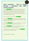 Intuit Academy - Intro to Taxes  Module 1 Questions with 100&percnt;  Correct Answers