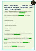 Intuit  Academy - Interest and  dividends module Questions with  100&percnt; Correct Answers 