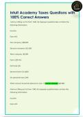 Intuit Academy Tax Course One  Questions with 100&percnt; Correct Answers