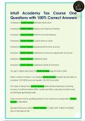 Intuit Academy Taxes Questions with  100&percnt; Correct Answers