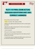 PLCY 110 FINAL EXAM ACTUAL 2025&sol;2026 QUESTIONS AND 100&percnt; CORRECT ANSWERS