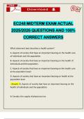 EC248 MIDTERM EXAM ACTUAL 2025&sol;2026 QUESTIONS AND 100&percnt; CORRECT ANSWERS
