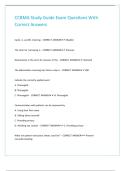 CCBMA Study Guide Exam Questions With Correct Answers