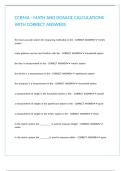 CCBMA - MATH AND DOSAGE CALCULATIONS WITH CORRECT ANSWERS