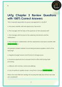LATg Chapter 3 Review Questions  with 100&percnt; Correct Answers 