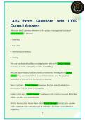 LATG Exam Questions with 100&percnt;  Correct Answers