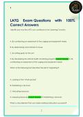 LATG Exam Questions with 100&percnt;  Correct Answers