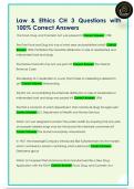 Law & Ethics CH 3 Questions with  100&percnt; Correct Answers