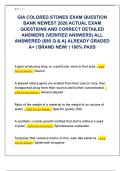 GIA COLORED STONES EXAM QUESTION  BANK NEWEST 2026 ACTUAL EXAM  QUESTIONS AND CORRECT DETAILED  ANSWERS &lpar;VERIFIED ANSWERS&rpar; ALL  ANSWERED &lbrace;685 Q & A&rcub; ALREADY GRADED  A&plus; &vert; BRAND NEW&excl; &vert; 100&percnt; PASS 