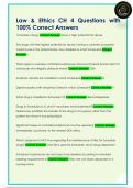 Law & Ethics CH 4 Questions with  100&percnt; Correct Answers 