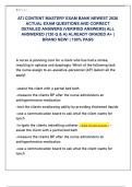 ATI CONTENT MASTERY EXAM BANK NEWEST 2026  ACTUAL EXAM QUESTIONS AND CORRECT  DETAILED ANSWERS &lpar;VERIFIED ANSWERS&rpar; ALL  ANSWERED &lbrace;120 Q & A&rcub; ALREADY GRADED A&plus; &vert;  BRAND NEW&excl; &vert; 100&percnt; PASS 