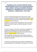 PHARMACOLOGY CONTENT MASTERY EXAM  REVIEW NEWEST 2026 ACTUAL EXAM QUESTIONS  AND CORRECT DETAILED ANSWERS &lpar;VERIFIED  ANSWERS&rpar; ALL ANSWERED &lbrace;50 Q & A&rcub; ALREADY  GRADED A&plus; &vert; BRAND NEW&excl; &vert; 100&percnt; PASS 