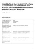 NURS5334 FINAL EXAM 2025 NEWEST ACTUAL EXAM COMPLETE EXAM QUESTIONS WITH DETAILED VERIFIED ANSWERS &lpar;100&percnt; CORRECT ANSWERS&rpar; &sol;ALREADY GRADED A&plus;