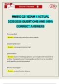 FULL SET EXAMS BUNDLE&colon;&colon;&colon; MMBIO 221 EXAMS WITH MIDTERM & FINALS ACTUAL 2025&sol;2026