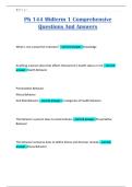 Ph 144 Midterm 1 Comprehensive Questions And Answers