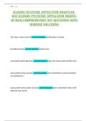 ILLINOIS PESTICIDE APPLICATOR RIGHTS-OFWAY ILLINOIS PESTICIDE APPLICATOR RIGHTSOF-WAY&vert; COMPREHENSIVE KEY QUESTIONS WITH VERIFIED SOLUTIONS