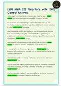 LSUS MHA 705 Questions with 100&percnt;  Correct Answers 