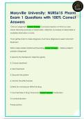 Maryville University&colon; NURS615 Pharm  Exam 1 Questions with 100&percnt; Correct  Answers