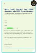 Math Praxis Practice Test &lpar;5003&rpar;  Questions with 100&percnt; Correct Answers 