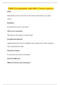 CRSS Test Questions with 100% Correct Answers