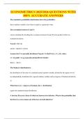 ECONOMETRICS 2025&sol;2026 QUESTIONS WITH 100&percnt; ACCURATE ANSWERS