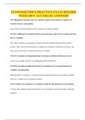 ECONOMETRICS PRACTICE EXAM 2025&sol;2026 WITH 100&percnt; ACCURATE ANSWERS